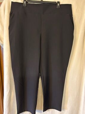 Nine West Black Cropped Ponte Pull-On Pants